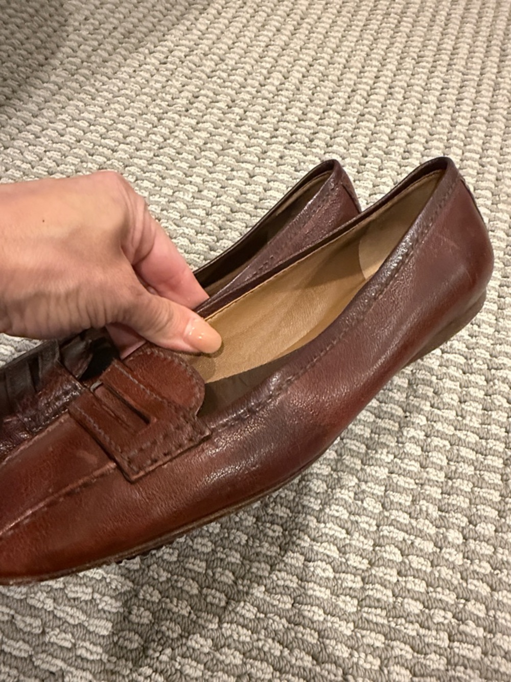 Prada Burgundy Leather Penny Loafers - Picture 11 of 12